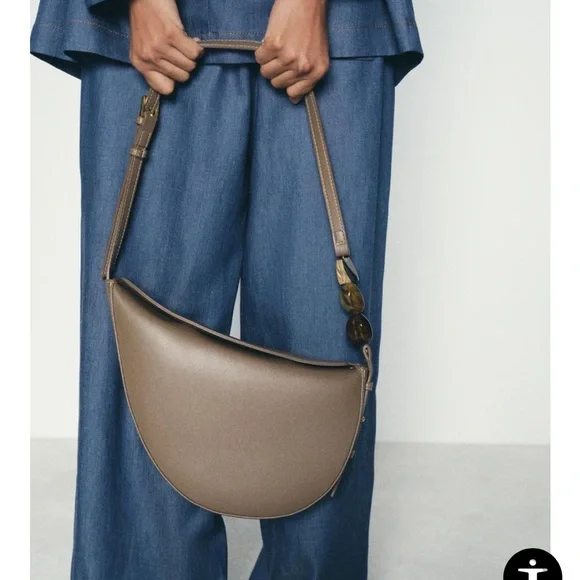 NWT Zara Saddle Jewel Shoulder Bag - Picture 4 of 5